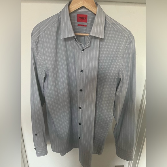 Hugo Boss Shirt Blue Striped - Picture 1 of 6